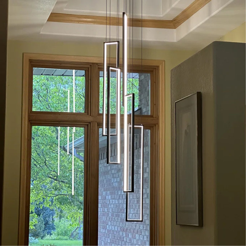 Savea 5 - Light Cluster Geometric LED Pendant, Black