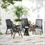 Ensemble de 4 chaises de patio pliantes