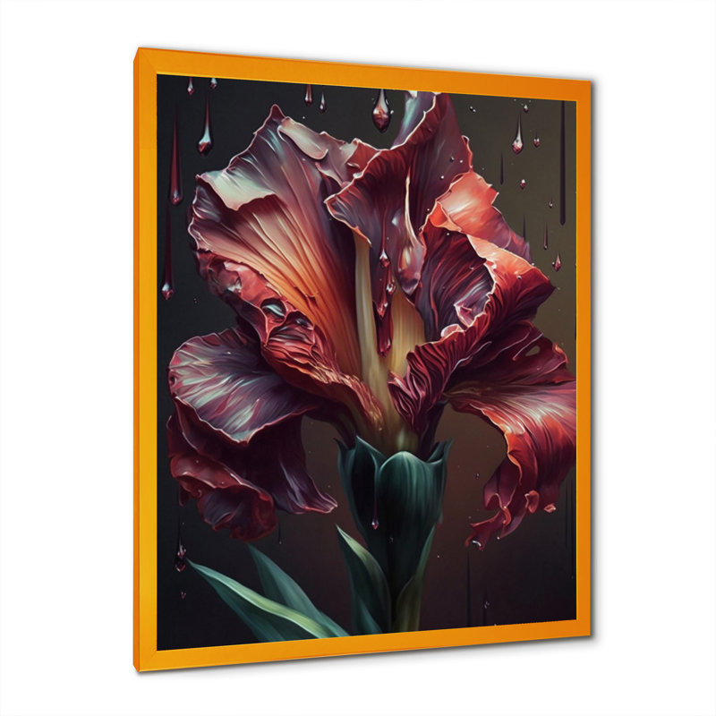 «Lorelai Red Gladiolus Flowers II», reproduction sur toile, null, null
