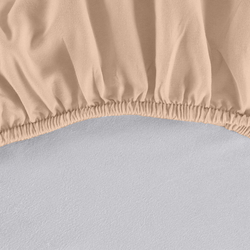 Ultra Soft 200 Thread Count Microfiber Fitted Sheet, Double (4'6), Peach