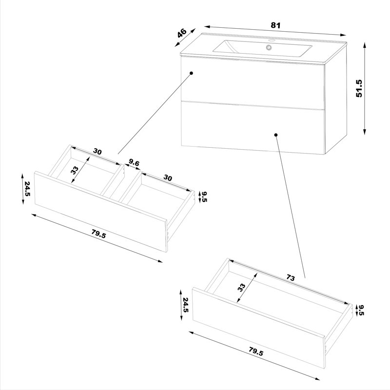 Amott Bathroom Storage Furniture Set