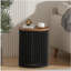 Table d'appoint en bois massif ACACIA, couleur naturelle et noire
