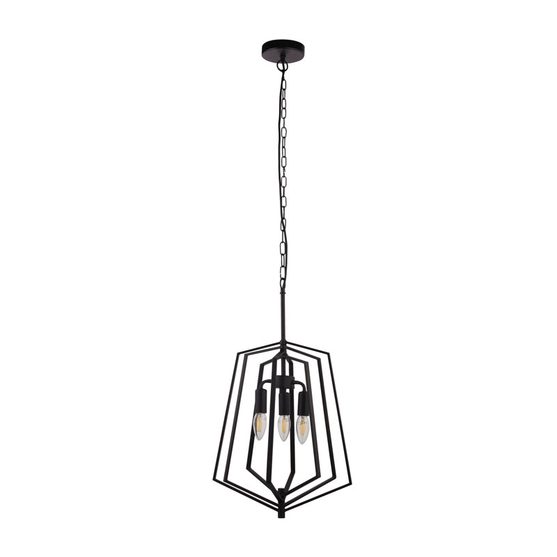 Breuer 3 - Light Black Geometric Pendant