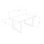 Isaias Oak Solid Wood Top Metal Base Dining Table-2026069698-2026069703