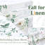 Rideaux en lin à motif floral avec passe-tringle-108938916