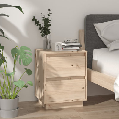 Garrell 40cm W Solid Wood Bedside Table