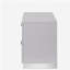 2 Drawers Nightstand with Chrome Legs, White