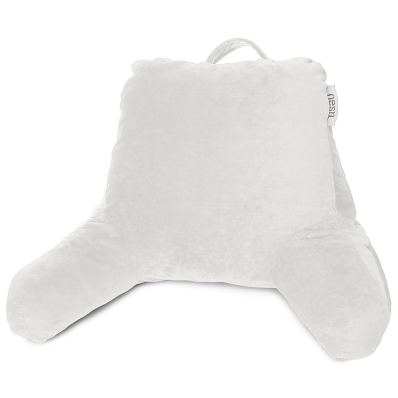 Coussin de lecture Nestl, H 17 po x l 31 po x P 12 po, Blanc