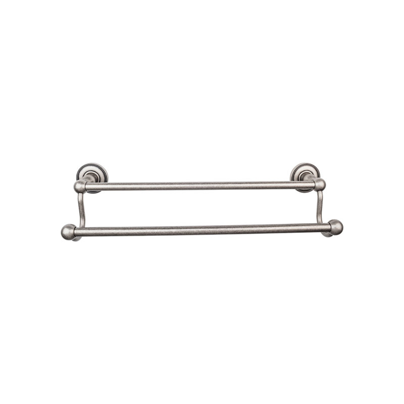 Edwardian Bath Double 32 1/2" Wall Mounted  Towel Bar, Antique Pewter
