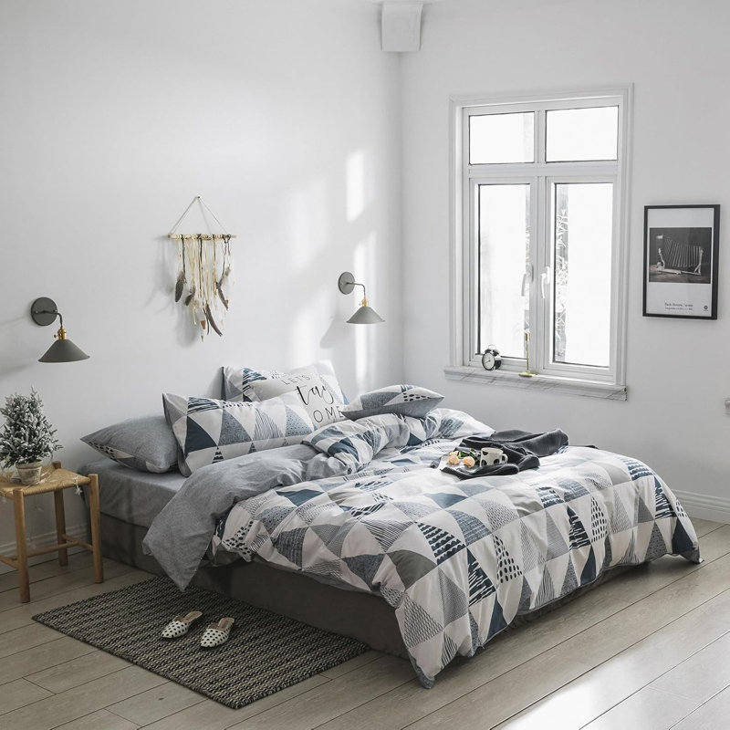 Microfiber Modern Style Comforter Set, Twin XL Duvet Cover + 2 Twin XL Pillowcases