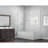 Aqua Ultra 57 "W x 58" H Semi-Frameless Tub Door with Return Panel-12645914