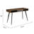 Mid Century Modern Desk with USB Ports and Power Outlet, Walnut-756308303