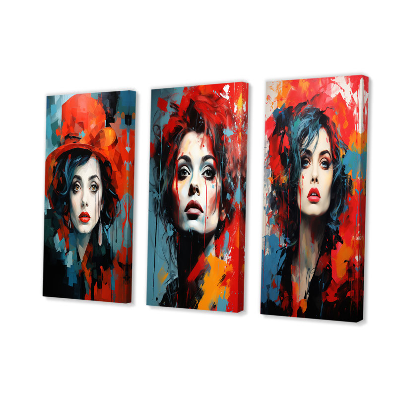 Portrait de Crimson Carter, H 28 po x l 36 po, Toile tendue
