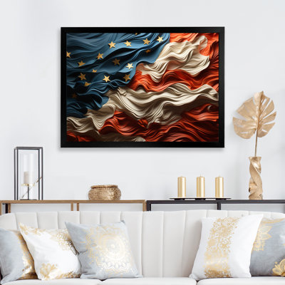 Drapeau moderne des États-Unis II - impressions encadrées