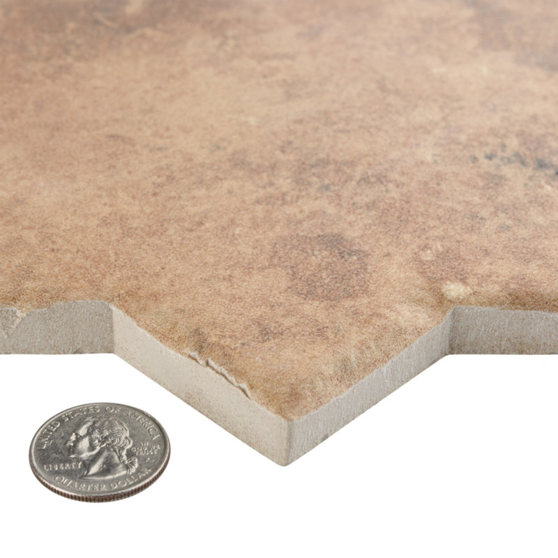 Tech Land Star & Cross Fire 6" x 12" Porcelain Singular Wall Floor Use Tile