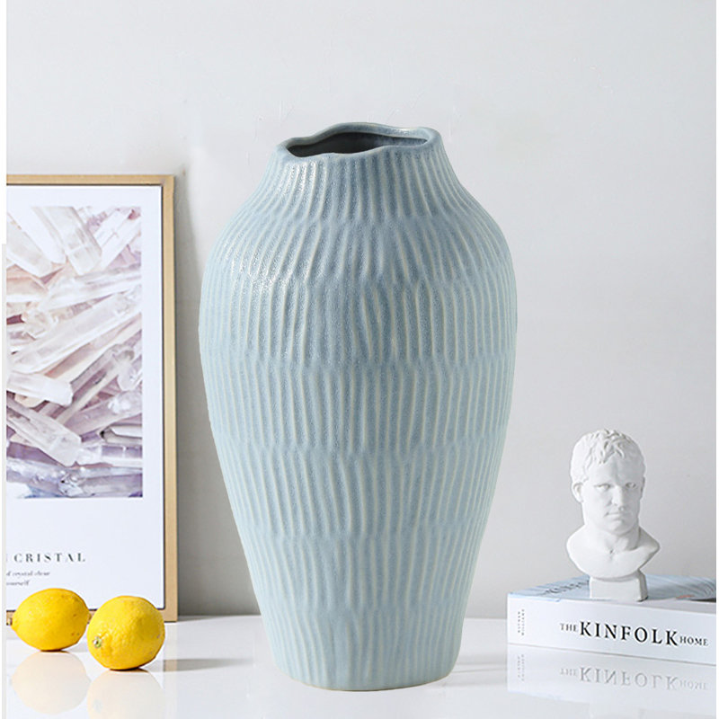 Ceramic Vase For Home Decor, Blue