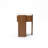 Mid-Century Modern End Table with Faux Travertine Top, Drawer and Open Shelf Nightstand