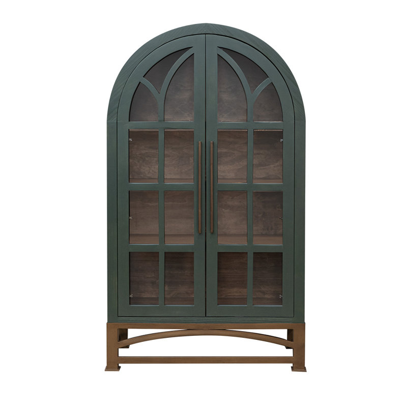 Armoire 2 portes en verre Baskerville, Vert