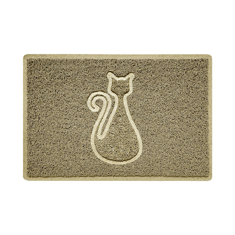 Non-Slip Indoor / Outdoor Doormat, Beige, 1.2cm H x 40cm W x 60cm L