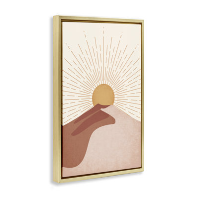 Sand Dune & Sun Rays Floater Canvas by JJ Design House LLC