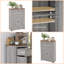 Armoire décorative Farmhouse gris clair avec tiroir et tablette ajustable Farmhouse-233545535