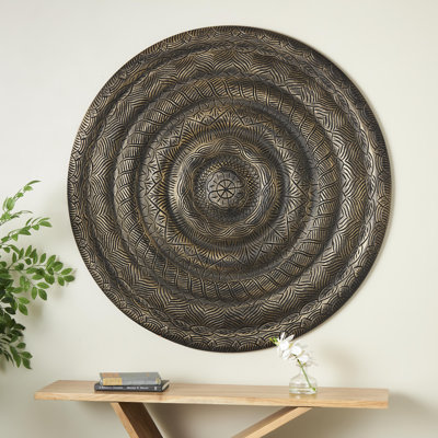 Cole And Grey Wooden Carved Floral Wall Decor With Scroll And Leaf Details