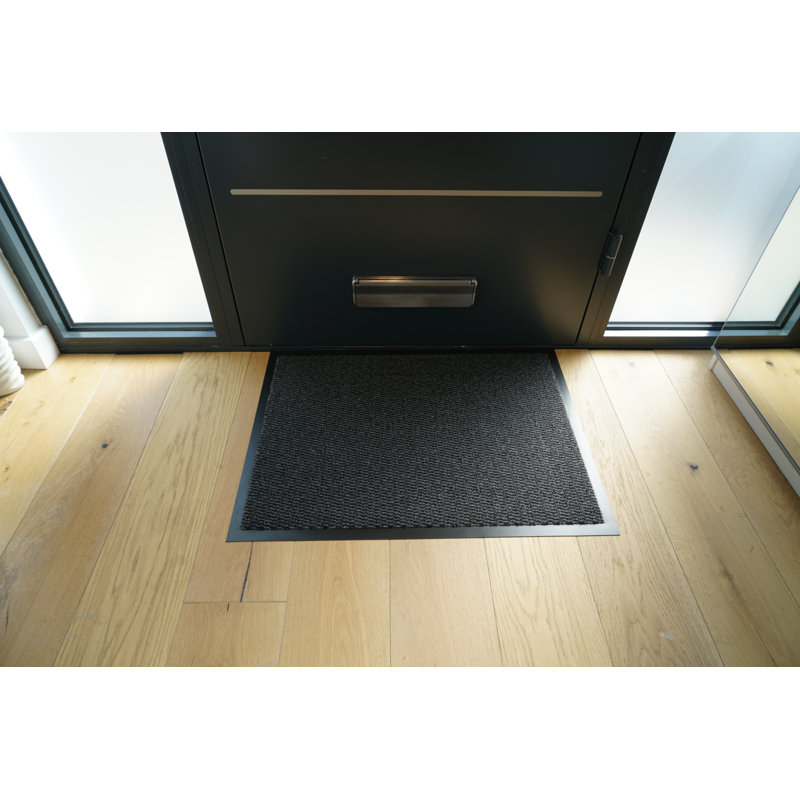 Aarib Non-Slip Doormat, Rectangle 90cm x 120cm, Anthracite