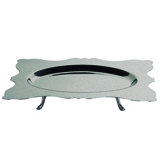 Dolce Vita Rectangular Tray with Feet 18.5" - 6 Pieces - Stainless Steel