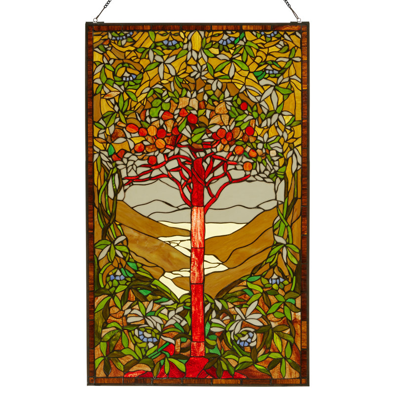 Panneau de vitrail de style Tiffany 48 "Grand Tree H - Bloomsbury Market