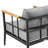 Harlen Aluminum And Wood Outdoor Sofa