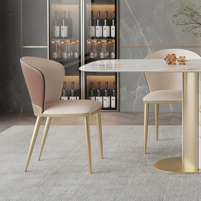 Modern Rectangular Rock Slab Dining Table Sets, 29.5"H x 55.1"L x 31.5"W
