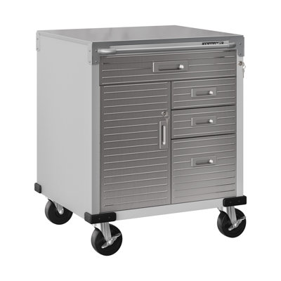 Armoire roulante 4 tiroirs avec 1 porte Seville Classics UltraHD