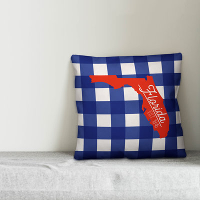 Checkered Reversible Throw Pillow