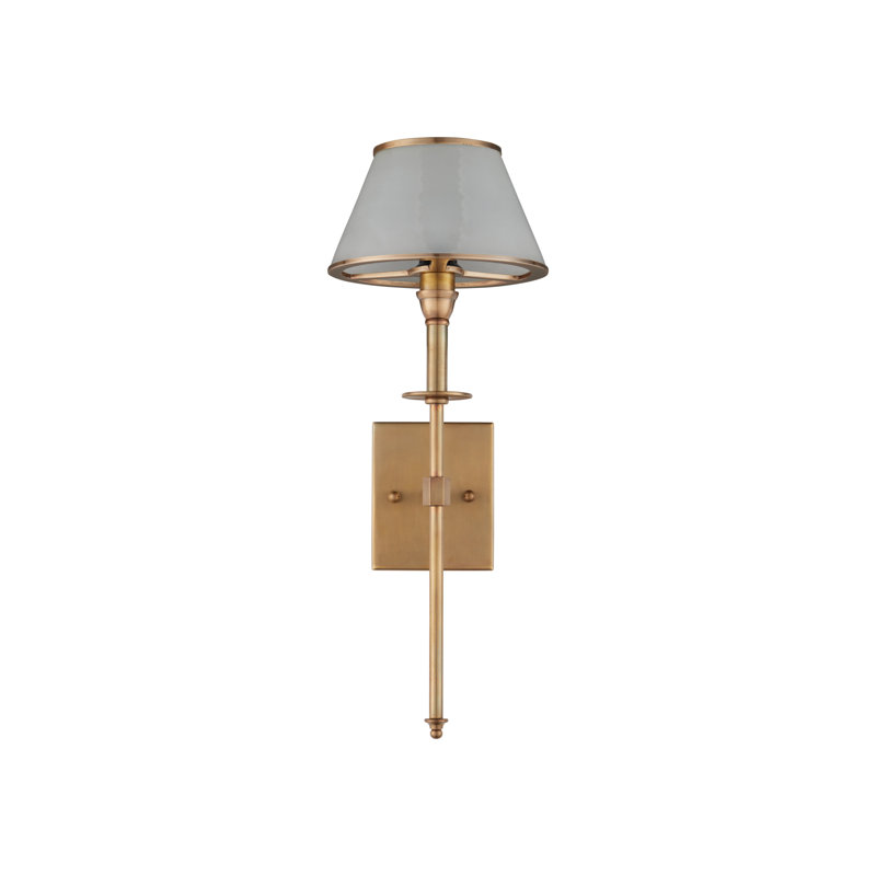 Ronaldo 1 Light Outdoor Wall Sconce, Antique Brass