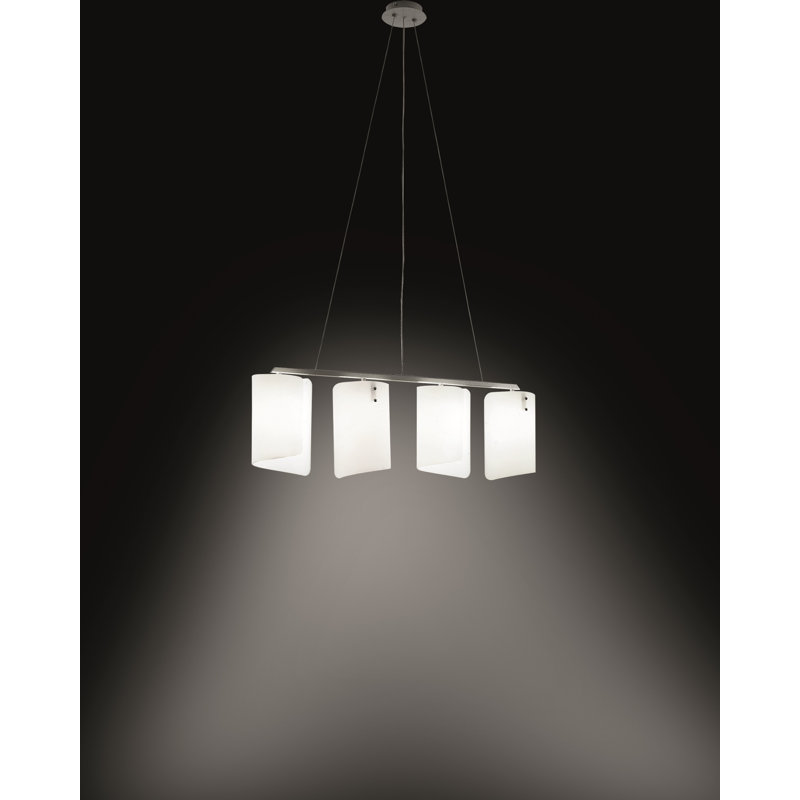 Papiro 4 - Light Kitchen Island Pendant, Satin Crystal
