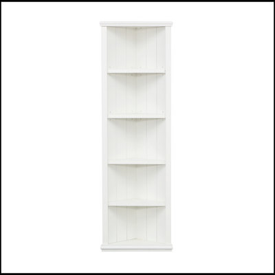 Set of 2 Triangle Bookshelves – 75.25" Tall, 5-Tier – Adjustable Shelves, Corner Storage, Sold as Pair Only