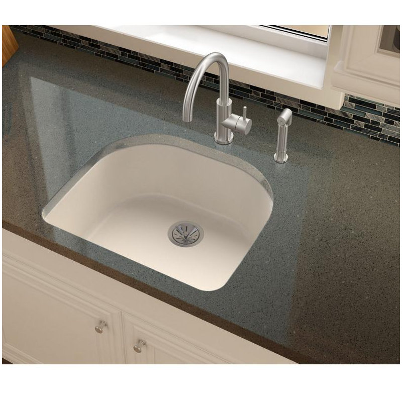 Quartz Luxe 25" L x 22" W Undermount Kitchen Sink, Ricotta