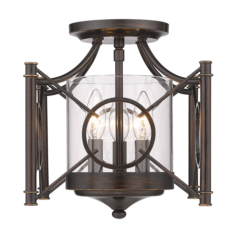 Motif géométrique unique / remarquable 10,5 po à 3 lumières Quincy