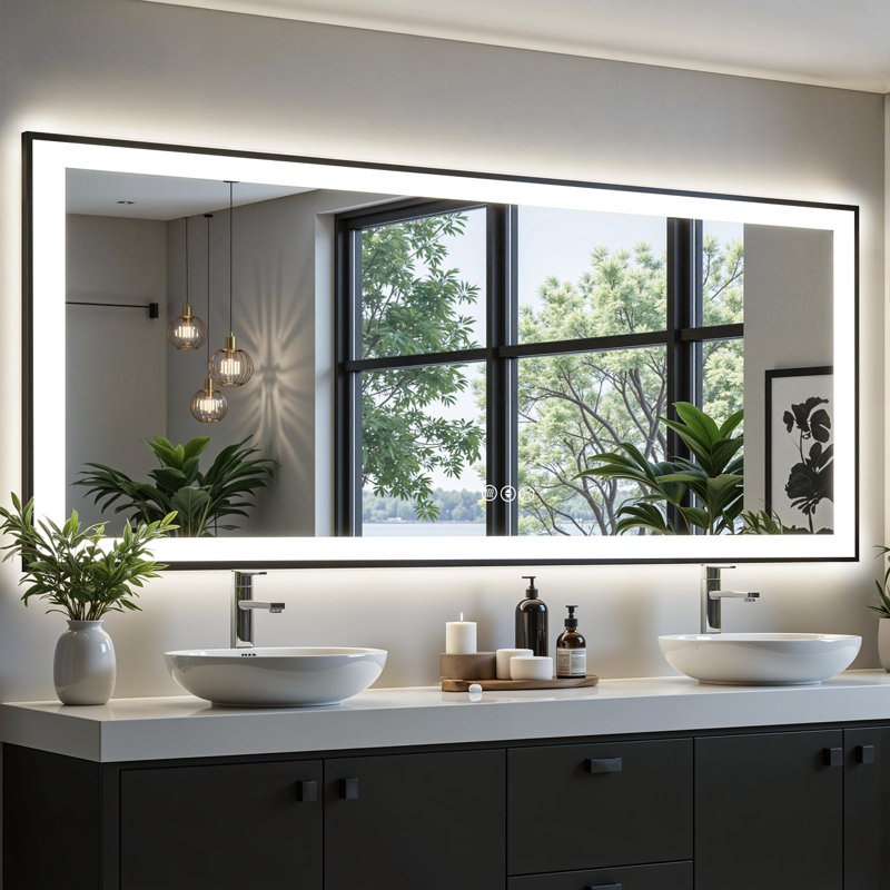 Miroir de salle de bain Lunara, 72 po x 32 po