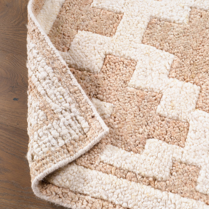 Jaipur Living Taroudant Handknotted Geometric Tan/Cream Area Rug (8'X10' Rectangle)