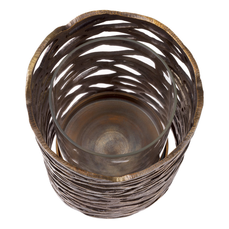 Lanai Hurricane Candle Holder, 11.22" H x 8.46" W x 8.46" D