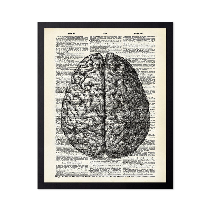 Cerveau humain, Black Framed, Poster, 11"H x 14"W