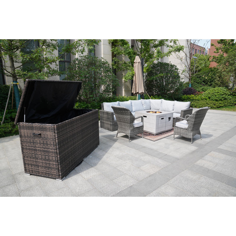 Algird 7 - Person Patio Conversation Set with Cushions