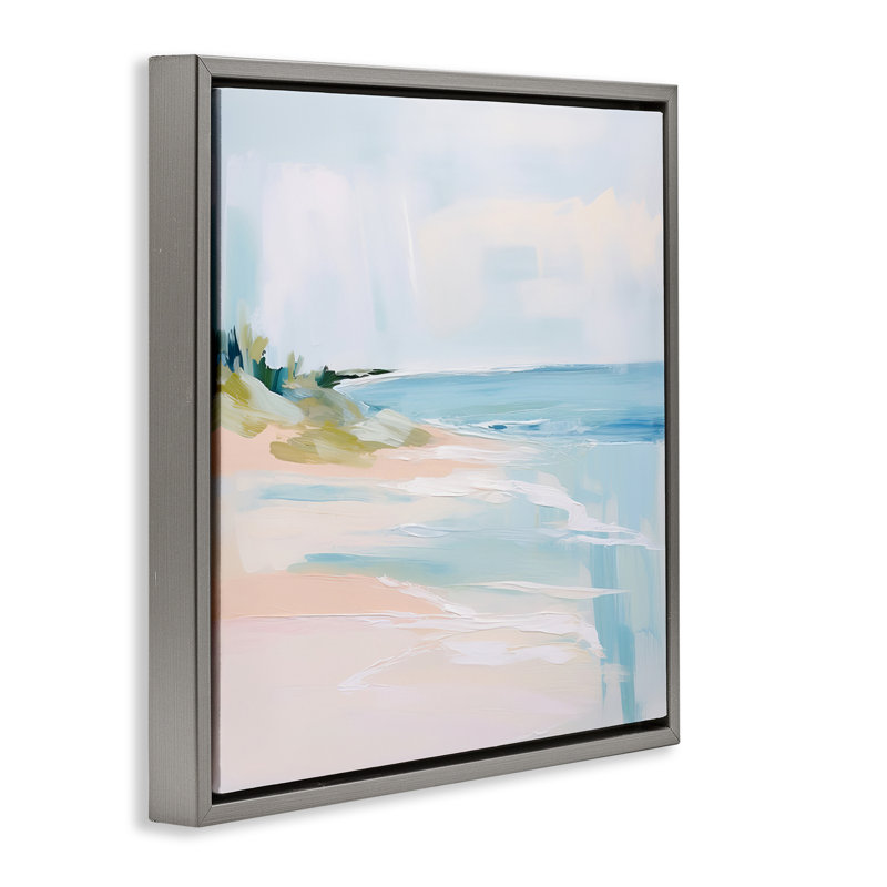  Toile abstraite encadrée flottante encadrée par Irena Orlov, Cadre flottant gris lustré, H 18 po x l 18 po