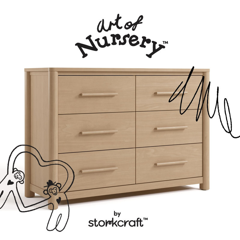 Malta 6 Drawer Dresser, Driftwood