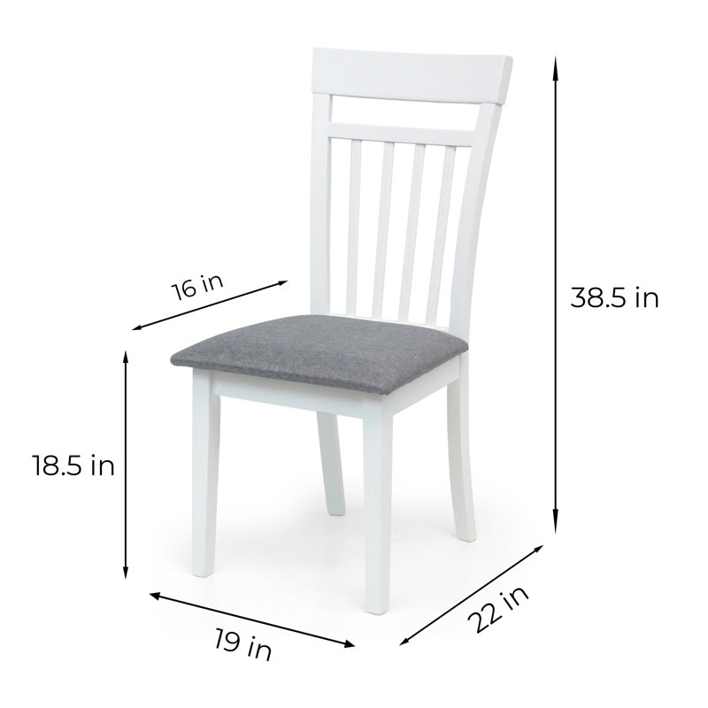 Chaise de salle à manger en tissu, 2, Blanc