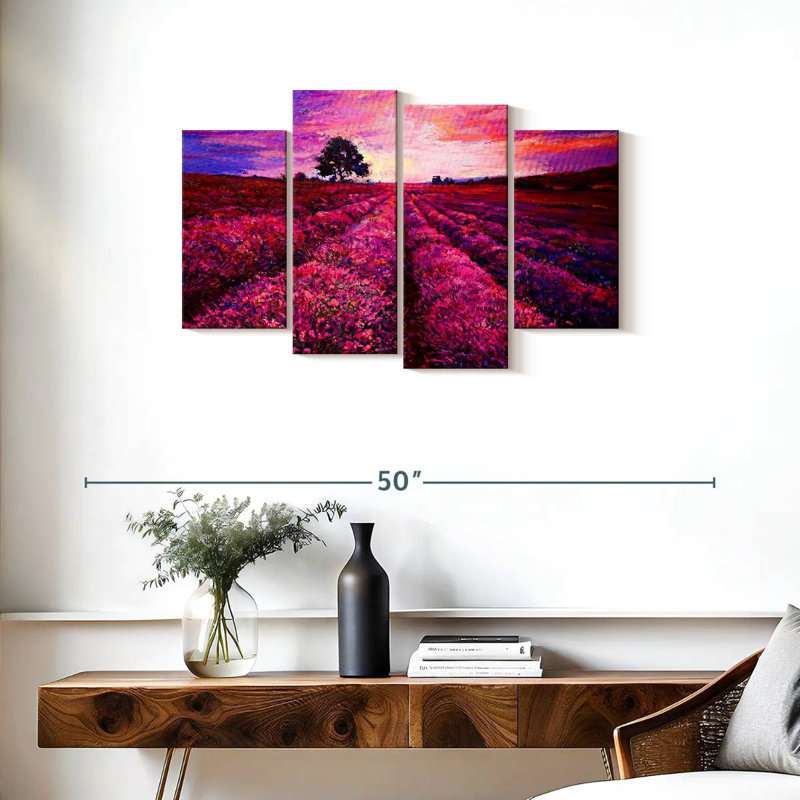 Champ de lavande rose Alvord, H 22 po x l 36 po