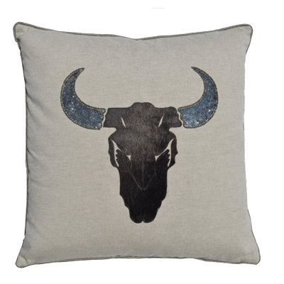 Moe Sequined Linen Throw Pillow