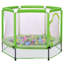 Trampoline pour tout-petits de 55 po avec filet de sécurité et balles, mini trampoline intérieur / extérieur pour enfants-127112830
