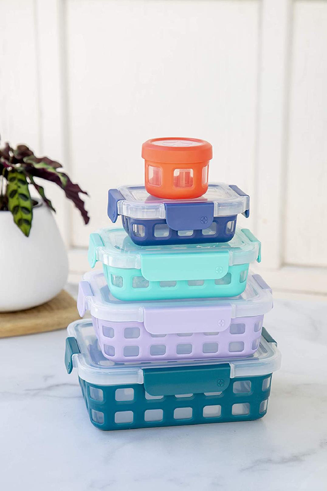 Ello 10pc Plastic Food Storage Canisters with Airtight Lids (Set of 5)